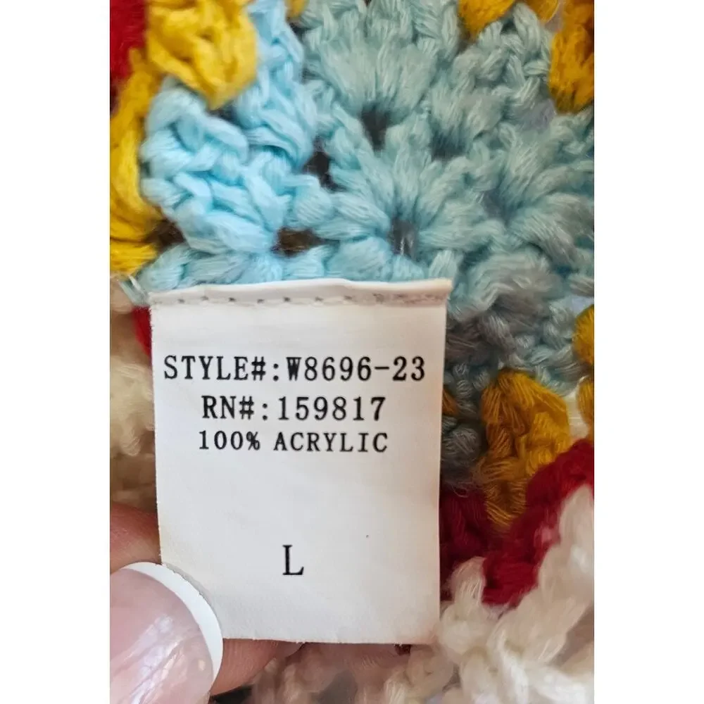 ALTAR'D  STATE Retro Knit  Crochet Knit Top, Festival, Y2K, Western, Womens Sz L - Picture 5 of 6